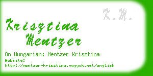 krisztina mentzer business card